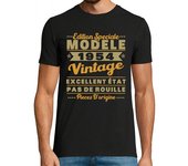 Camiseta Hombre Manga Corta Regalo de aniversario de 70 años vintag laTostadora