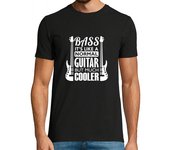 Camiseta Hombre Manga Corta el bajo es como una guitarra normal regalo divertido de bajista laTostadora