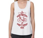Camiseta Mujer Tirantes Loose Fit Keep Moving And Don´t Stop laTostadora