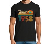 Camiseta Hombre Manga Corta regalo de cumpleaños 65 años retro vint laTostadora