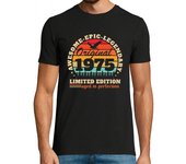 Camiseta Hombre Manga Corta 50 años 1975 vintage aniversario retro laTostadora