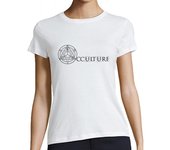 Camiseta Mujer Manga Corta mujer de negro logotipo de la camisa ocultura laTostadora