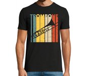 Camiseta Hombre Manga Corta banda de marcha de trombón vintage retr laTostadora