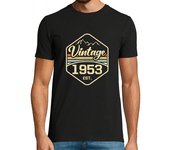 Camiseta Hombre Manga Corta Vintage 1953 Est 68th Birthday Gift laTostadora