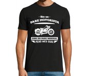 Camiseta Hombre Manga Corta Sóc un Pare Motorista, Com un Pare Normal Però Més Guai, Catalán, Día del Padre laTostadora