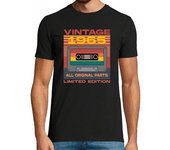 Camiseta Hombre Manga Corta Casete vintage de 1965 todas las piezas laTostadora