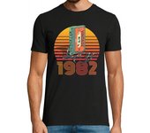 Camiseta Hombre Manga Corta casete de audio vintage 1982 laTostadora
