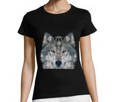 Camiseta Mujer Manga Corta Lobo low poly laTostadora