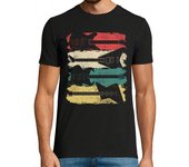 Camiseta Hombre Manga Corta e guitarrista rock música retro laTostadora