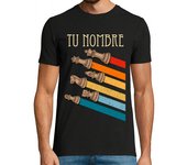 Camiseta Hombre Manga Corta Piezas de Ajedrez Colores Vintage Personalizado laTostadora