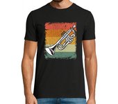 Camiseta Hombre Manga Corta idea de regalo de trompeta de música de trompetista vintage laTostadora
