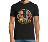 Camiseta Hombre Manga Corta Cumpleaños retro vintage de octubre de laTostadora