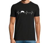 Camiseta Hombre Manga Corta latido del corazón del cerdo granja del laTostadora