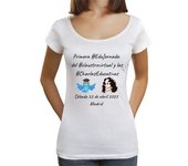 Camiseta Mujer Cuello Ancho Loose Fit Jornadas Madrid negro laTostadora