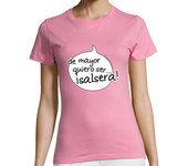 Camiseta Mujer Manga Corta camiseta corta bocadillo de mayor quiero ser salsera laTostadora