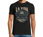 Camiseta Hombre Manga Corta 40 cumpleaños, la vida comienza a los 40 hombre laTostadora