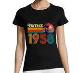 Camiseta Mujer Manga Corta regalo de cumpleaños 65 años retro vint laTostadora