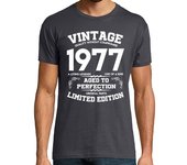 Camiseta Hombre Manga Corta vintage 1977 envejecido a la perfección original laTostadora