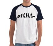 Camiseta Hombre Estilo Béisbol la evolución de bulldog inglés laTostadora