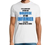 Camiseta Hombre Manga Corta complicado ser bogosse y enfermera laTostadora