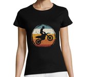 Camiseta Mujer Manga Corta motocross vintage retro laTostadora