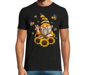 Camiseta Hombre Manga Corta abeja miel flor apicultor panal laTostadora