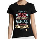 Camiseta Mujer Manga Corta Made in 1962 Absolutamente genial laTostadora