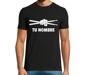 Camiseta Hombre Manga Corta Baquetas Batería Baterista Personalizado Heavy Metal laTostadora