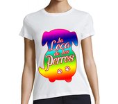 Camiseta Mujer Manga Corta La Loca de los Perros - fondo color laTostadora