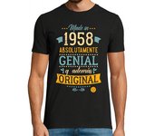 Camiseta Hombre Manga Corta Made in 1958 Absolutamente genial laTostadora