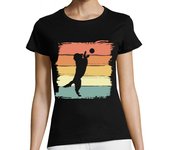 Camiseta Mujer Manga Corta golden retriever retro vintage para laTostadora