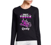 Camiseta Mujer Manga Larga loca camionera camionero laTostadora