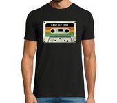 Camiseta Hombre Manga Corta cumpleaños 65 años casete vintage 1959 laTostadora