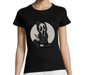 Camiseta Mujer Manga Corta Ghostface Vintage laTostadora