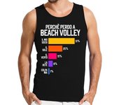 Camiseta Hombre Sin Mangas porque pierdo en voleibol de playa vole laTostadora