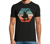 Camiseta Hombre Manga Corta patinador patineta retro laTostadora