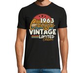 Camiseta Hombre Manga Corta regalo de cumpleaños retro vintage 1963 laTostadora