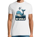 Camiseta Hombre Manga Corta oh ballena gracioso vintage dicho juego laTostadora