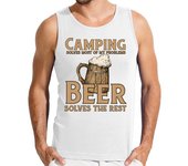Camiseta Hombre Sin Mangas refranes de camping laTostadora
