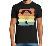 Camiseta Hombre Manga Corta paramotor retro vintage para laTostadora
