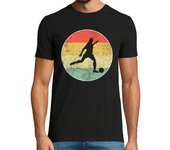 Camiseta Hombre Manga Corta futbolista de futbol retro laTostadora
