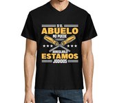 Camiseta Hombre Cuello Pico Si El Abuelo No Puede Arreglarlo laTostadora