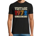 Camiseta Hombre Manga Corta 1972 vintage clásico 50 cumpleaños laTostadora