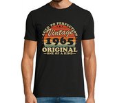 Camiseta Hombre Manga Corta 60 años 1965 vintage cumpleaños retro laTostadora