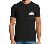 Camiseta Hombre Manga Corta oso polar en un bolsillo laTostadora