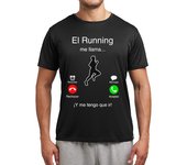 Camiseta Hombre Deportiva El Running Me Llama y me tengo que ir laTostadora