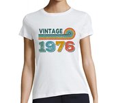 Camiseta Mujer Manga Corta cumpleaños 1976 - vintage 1976 laTostadora