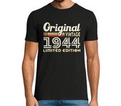 Camiseta Hombre Manga Corta 80 años 1944 cumpleaños vintage laTostadora