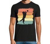 Camiseta Hombre Manga Corta golden retriever retro vintage para laTostadora