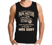 Camiseta Hombre Sin Mangas Soy Un Papá Motero Como un Papá Normal Pero Más Guay Motociclismo Biker laTostadora